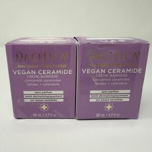 Pacifica Vegan Ceramide Barrier Cream Concentrated Lipids Calendula 1.7 floz 2pk